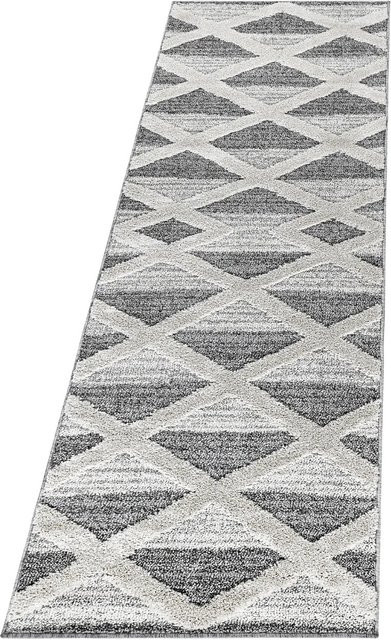 Ayyildiz Hochflorteppich Pisa 4709 Grau im skandinavischen Stil, Breite: 80 cm, Länge: 250 cm - Bild 1
