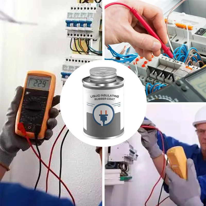 Wasserdichte flüssige Isolierung in Schwarz als Gummi-Reparaturpaste für elektrische Kabel und Drähte inklusive Teststift - Bild 2