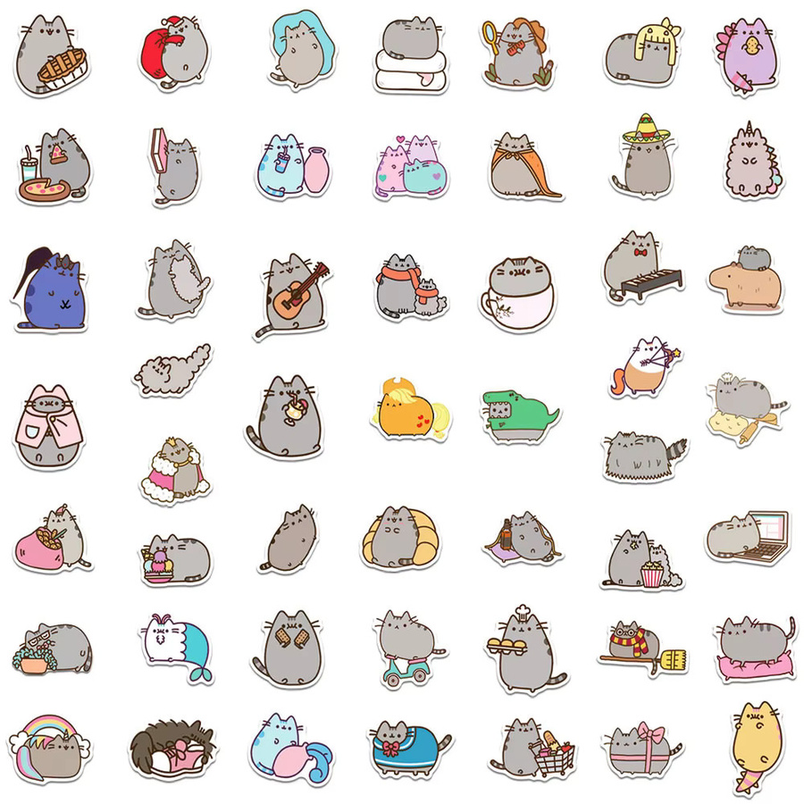 Bandai Chunky-Katzen-Aufkleber, 50 Stück, wasserfest, für Kinder - Bild 2