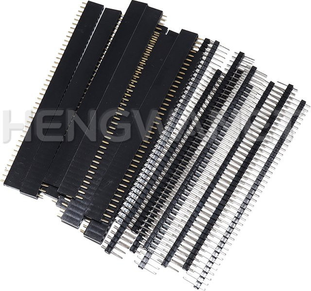 HENGWANET 20 Stück 10 Paare 40-polige 1x40 einreihige Stecker- und Buchsenleisten 2,54 mm trennbare Stiftleisten PCB JST-Steckverbinder für Arduino DIY Kit, Schwarz - Bild 1