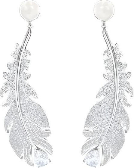Swarovski Clip-Ohrringe, Perlmutt, Diamant, Weiß, Damen - Bild 1