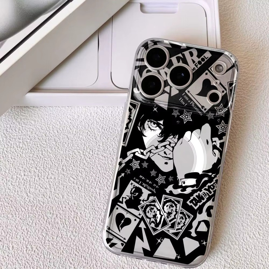 Persona 5 Magnetische Transparente Handyhülle für Apple iPhone 17 16 15 14 13 12 Pro Max Plus mit kabelloser Abdeckung - Bild 4