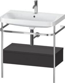 Duravit Möbelwaschtisch-Kombi Happy D.2 Plus in Grau mit Keramikwaschbecken, B/T: 77,5 x 49 cm - Bild 1