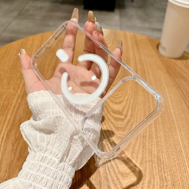 Transparente MagSafe Hartschale Handyhülle für iPhone 12 bis 17 Pro Max und XS XR 11 Pro Max - Bild 1