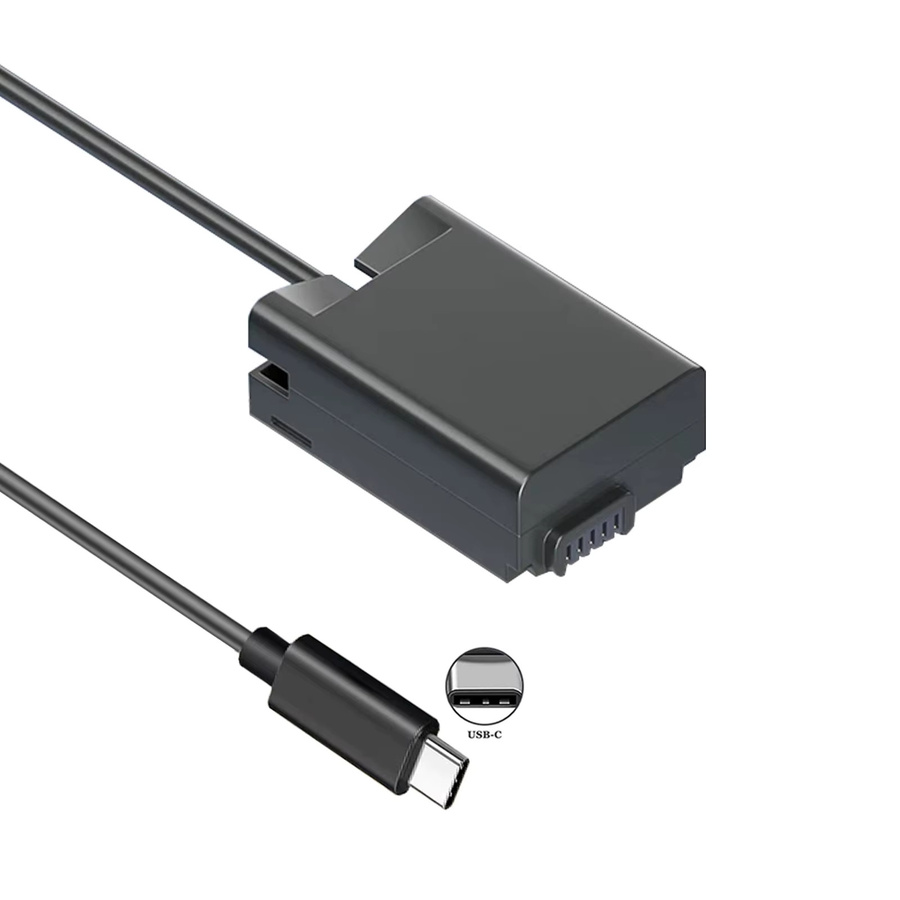 Nikon EP-5G EN-EL25 EN-EL25a Dummy-Akku mit USB-C Anschluss in Schwarz für Nikon Zfc Z50 Z30 Kameras - Bild 1