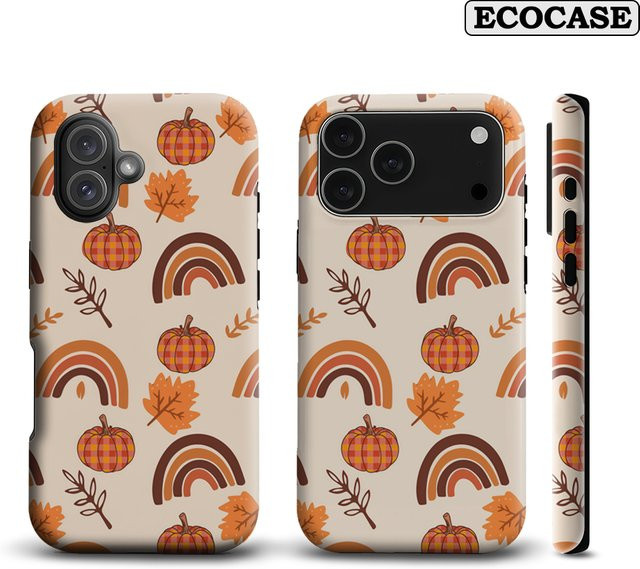 Potdemiel Handyhülle mit Herbsternte-Muster für iPhone 11 bis iPhone 17 Pro Max Plus in Multicolour mit doppelschichtiger Rückseite - Bild 1