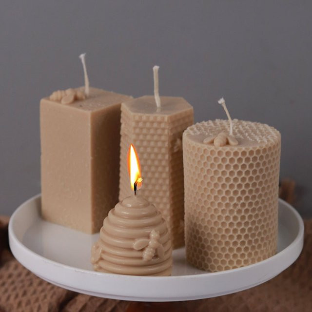 UDOCOOL Silikonform Waben Design für DIY Kerzen, Seifen, Gips und Harz in 3D Bienenstock Optik - Bild 1