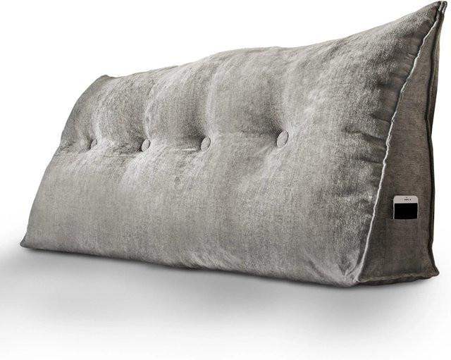 Björn&Schiller Keilkissen Grau mit waschbarem Bezug Breite: 120 cm, Höhe: 20 cm, Tiefe: 20 cm - Bild 1