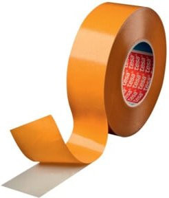 tesa Tesafix 51960 Verlegeband aus Kunststoff, Farbe: Orange, Breite: 50 mm, Länge: 25 m - Bild 1