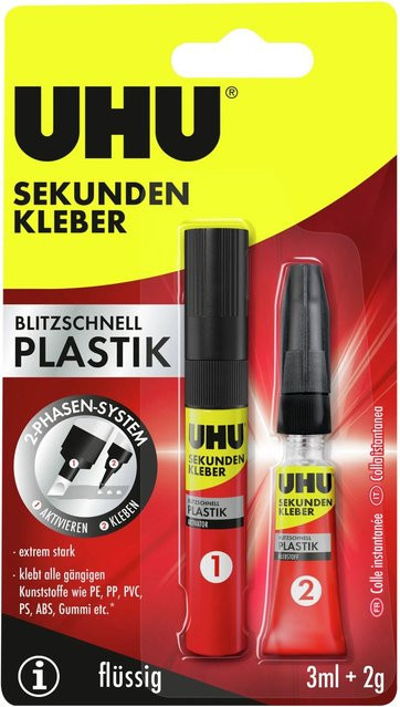 UHU Sekundenkleber für Plastik, transparent, 2 g - Bild 1