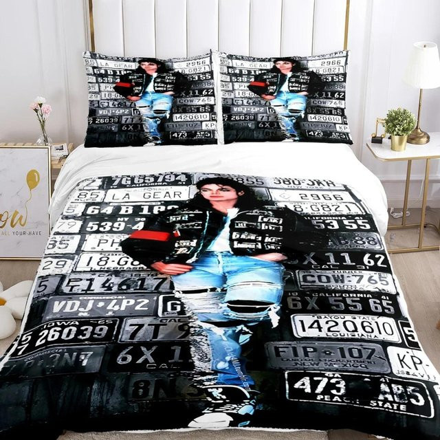 Softura Bettwäsche-Set Michael Jackson mit Bettbezug und Kissenbezügen, Mikrofaser-Polyester, Mehrfarbig, B/H: 140 x 210 cm - Bild 1
