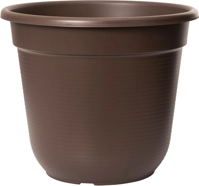 Florus Pflanztopf aus Kunststoff in Braun mit Durchmesser: 13 cm - Bild 1