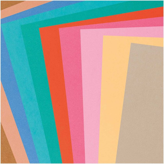 Rico Design Moosgummimix 2mm in 10 Pastell- und Naturfarben, B/H: 20 x 30 cm - Bild 1