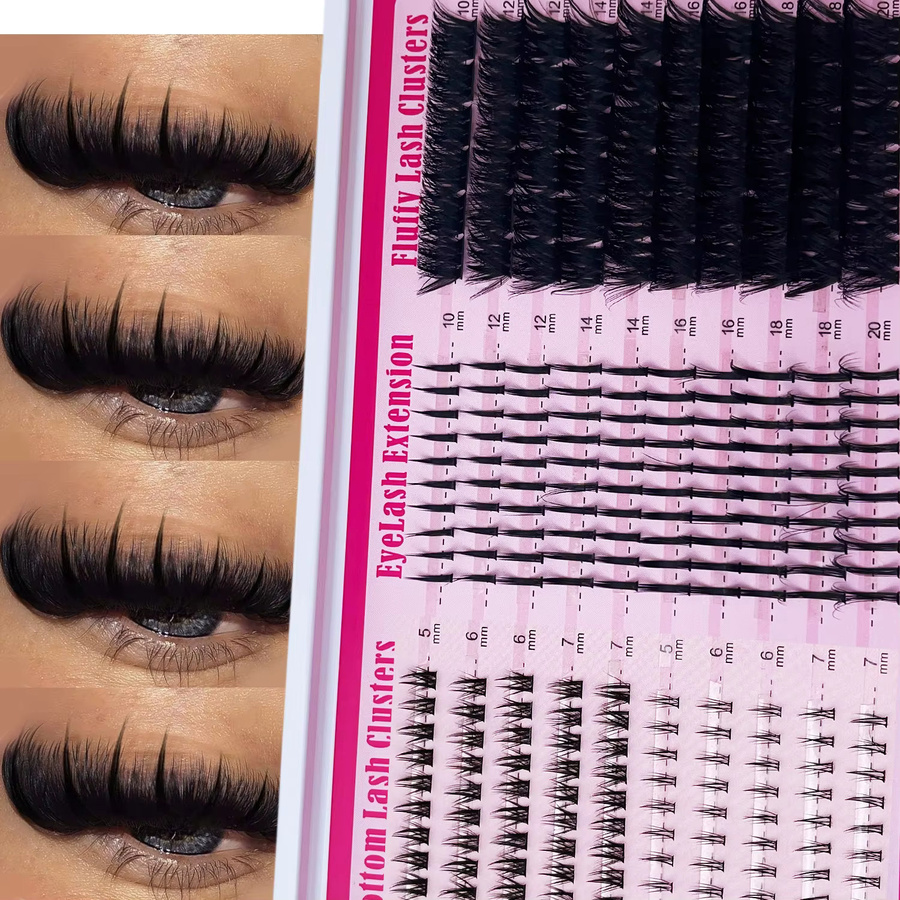 LIMEIKAI Wimpernverlängerungs-Set, 3D-Volumen-Wimpernbüschel, D-Curly, 10-18mm - Bild 4