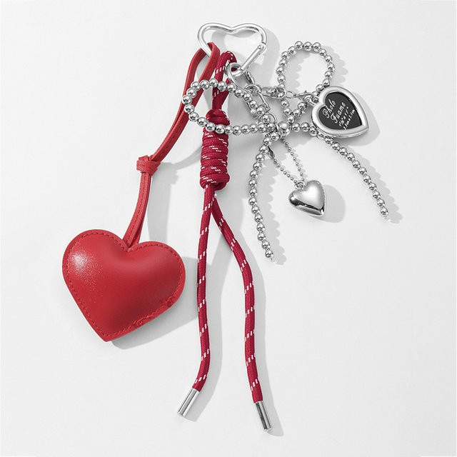 Yogodlns Charm-Anhänger, Herzform, Quaste, Silber, Unisex - Bild 1