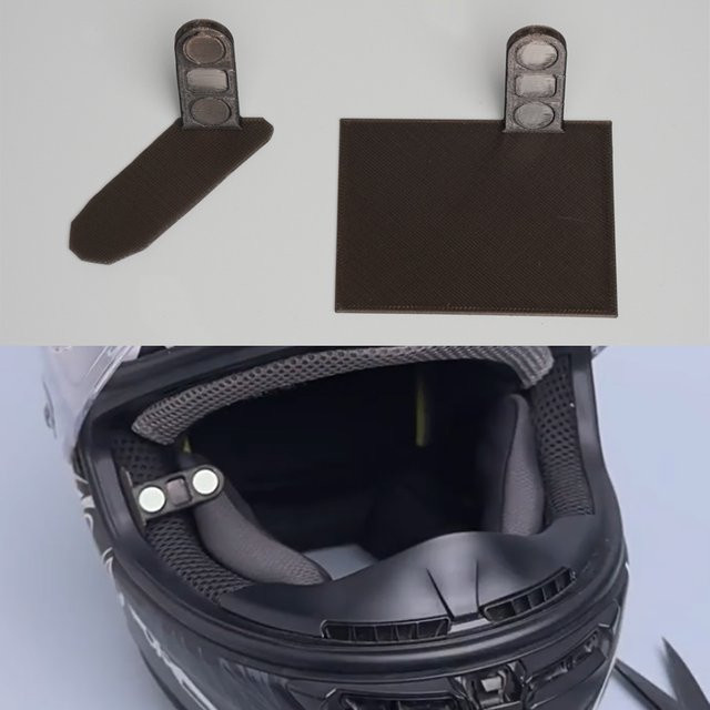 Insta360 Helmhalterung mit integrierter Magnethalterung und zuschneidbarem Panel in Schwarz für Insta360 Go Ultra - Bild 1