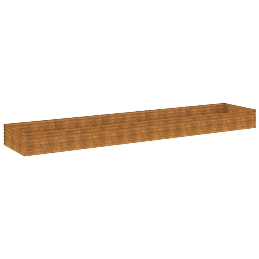DELUKE Hochbeet AKSEL aus Cortenstahl in Braun, Metall-Pflanzenbeet für Gemüse und Blumen, B/T/H: 482 x 100 x 36 cm - Bild 2