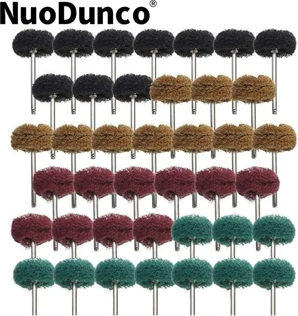 NuoDunco Mini-Bohrer Schleifbürste Nylon-Polierscheibe 1 Zoll für Rotationswerkzeuge (10/40 Stück) - Bild 1