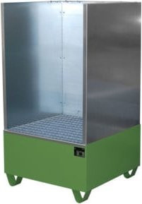 Bauer Südlohn Auffangwanne 2002/SW aus Stahl, lackiert, Resedagrün - Bild 1