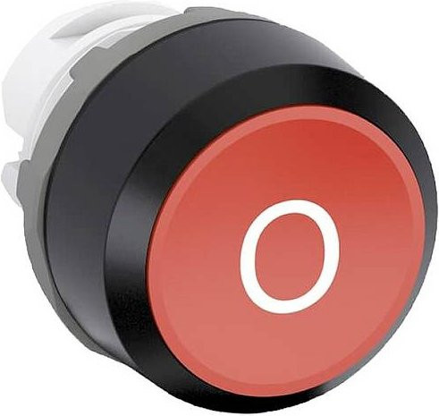 ABB MP1-7031 Drucktaster-Frontelement in Rot mit IP66 Schutzart, Breite: 2,8 cm, Höhe: 1,15 cm - Bild 1