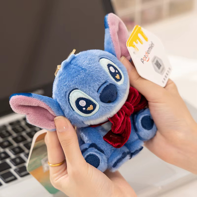 MINISO Stitch Disney Plüschtier-Schlüsselanhänger, Blau - Bild 2