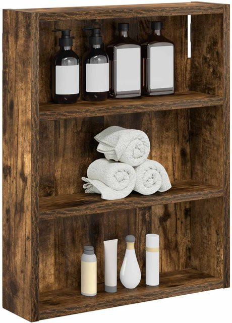 Yiwydaa Badezimmer-Wandschrank aus Eiche in Braun, B/T/H: 40 x 10 x 50 cm - Bild 1