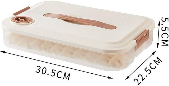 Yiran Furniture Mehrschichtige Küchen-Aufbewahrungsbox aus lebensmittelechtem Kunststoff, White - Bild 1