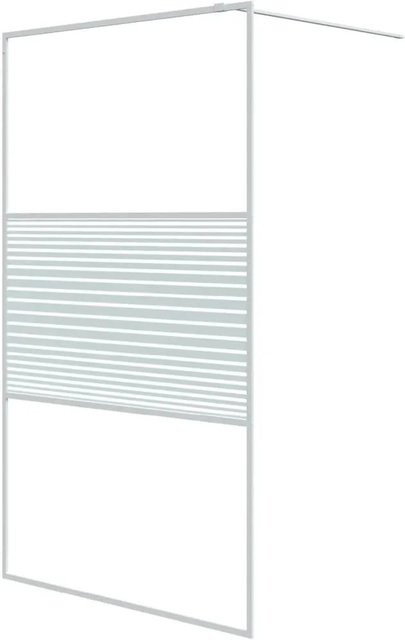 vidaXL Duschwand für begehbare Dusche aus ESG-Klarglas in Weiß, B: 115 cm, H: 195 cm - Bild 1
