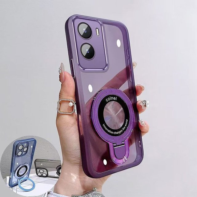 Stoßfeste magnetische Handyhülle für Infinix Note 50 40 50X Hot 50 40 40i 50i 60i Hot 60 Pro Plus, transparente weiche Standhülle - Bild 1