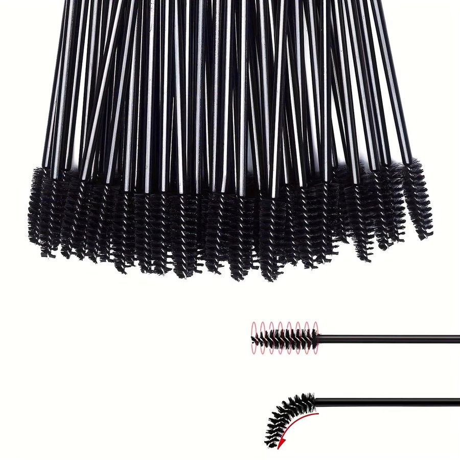 HUAZDS Wimpernbürsten, 100 Stück, Black, Unisex, latexfrei - Bild 5