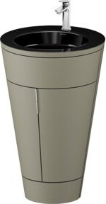 Duravit Waschtischunterschrank Starck 1 Set c-bonded in Schwarz matt mit Innenbeleuchtung, B/T/H: 56 x 60,5 x 86,4 cm - Bild 1
