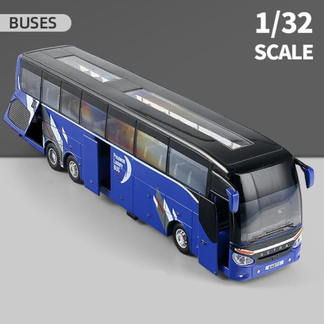 Linyi toy car Elektro Flughafen Business Bus, Modellauto, Metall, mit Ton und Licht, 1:32, ab 18 Jahren - Bild 1