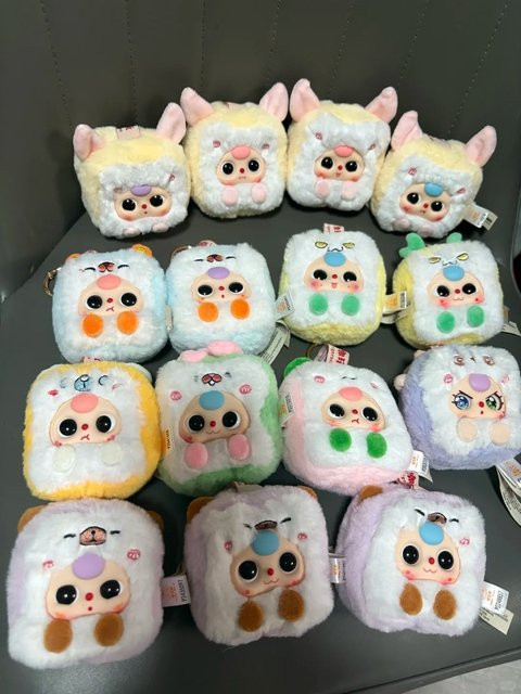 TAKARA TOMY Baby drei kleine Mahjong Plüsch Blind Box, Plüsch Puppe - Bild 1