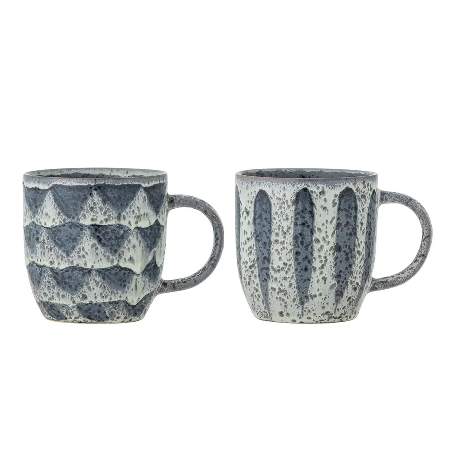 Bloomingville Becher Ramie in Grau, 2er-Set, 350 ml pro Becher - Bild 1