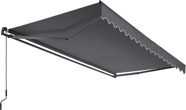 tectake Gelenkarmmarkise Ornella Dunkelgrau aus Polyester und Aluminium/Stahl B/T/H: 300 x 250 x 41 cm - Bild 2