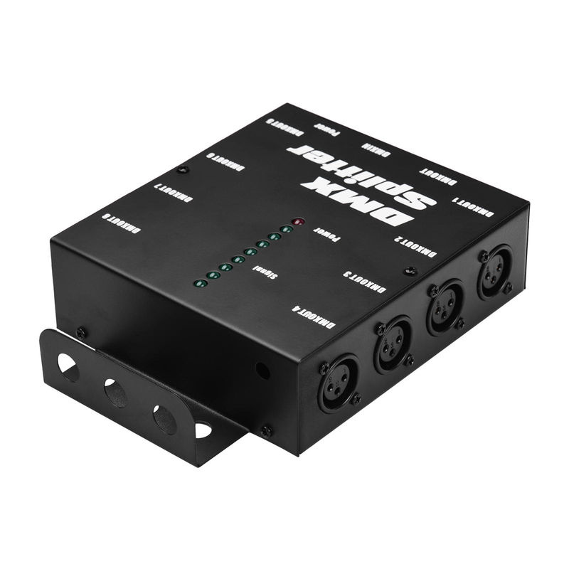 Andoer DMX512 Optischer Signalverstärker und Splitter mit 1 Eingang und 8 unabhängigen Ausgängen, EU-Stecker, Schwarz - Bild 3