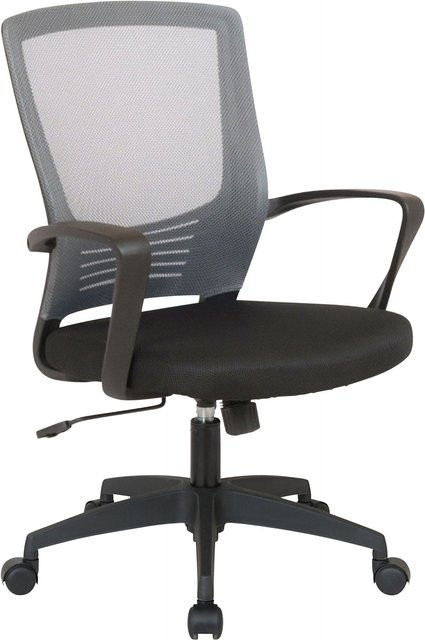 TPFLiving Bürostuhl Kamira mit Netzbezug in Schwarz/Grau - Bild 1