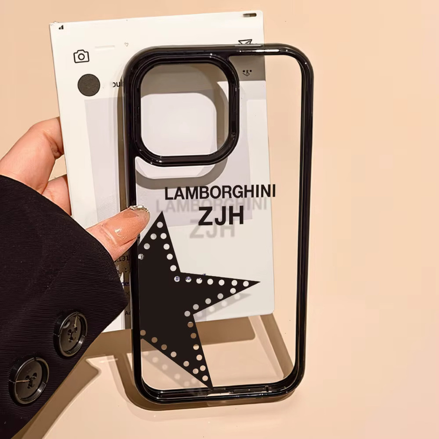 Luxus INS Stern Schutzhülle aus Acryl für iPhone 17 Pro Max, Transparent - Bild 2