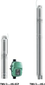 Wilo Unterwassermotorpumpe Sub TWU 3-0501-HS-I mit 0,6 kW und Rp 1 - Bild 1