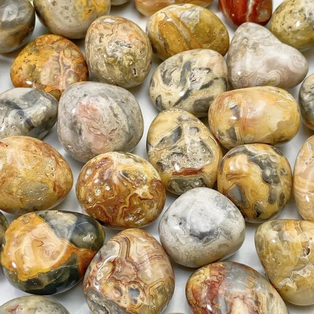 Sisterstone Crazy Achat-Trommelsteine in Multicolour, natürliche Mineralkristalle für Schmuckherstellung und Dekoration - Bild 1