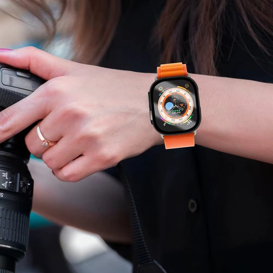 JBAILI Uhrenzubehör für Apple Watch Ultra 49 mm, Silikon, Schwarz, Unisex - Bild 4