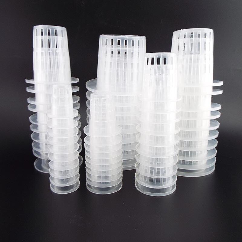 10 Stück transparente Netzbecher für Hydrokultur und Gewächshaus aus Kunststoff, Durchmesser: 7,0 cm - Bild 5