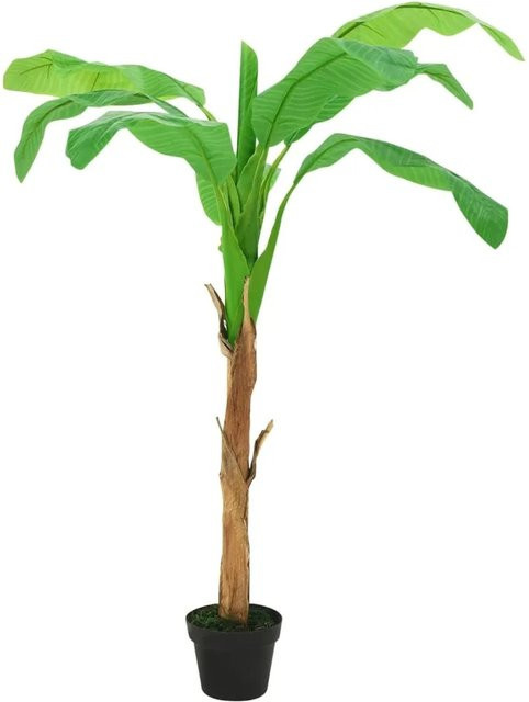 furnicato Künstlicher Bananenbaum in Grün mit Topf, Höhe: 180 cm - Bild 1