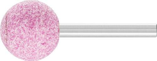 PFERD Schleifstift Kugel pink A60 für Stahl und Stahlguss Durchmesser: 25 mm, Schaft-Durchmesser: 6 mm, 10 Stück - Bild 1