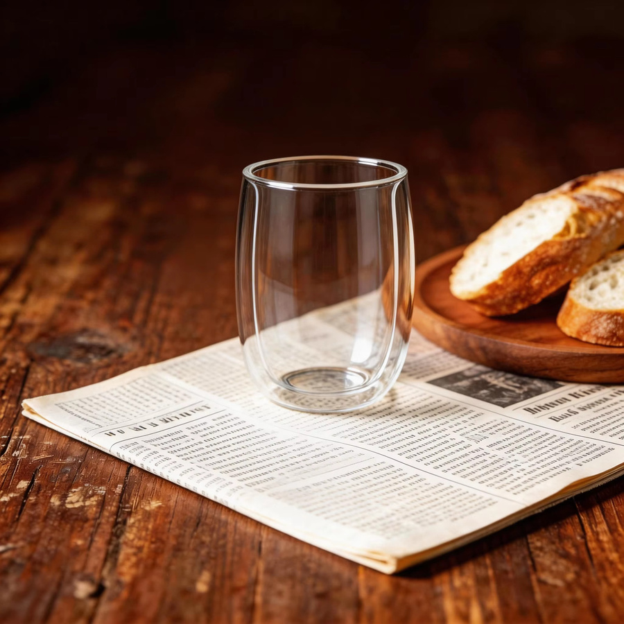 YWDL Glas-Kaffeebecher aus hitzebeständigem Hochborosilikatglas, transparent, 300 ml - Bild 4
