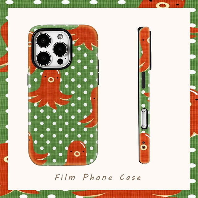 Potdemiel Polka-Dot Octopus Handyhülle mit doppelschichtiger Rückseite für iPhone 17AIR 16 16E 15 14 13 12 11 Pro Max Plus in Multicolour - Bild 1
