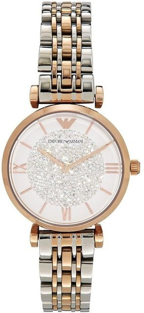 Emporio Armani Armbanduhr, Quarz, Edelstahl, Weiß, Schwarz, Damen - Bild 1