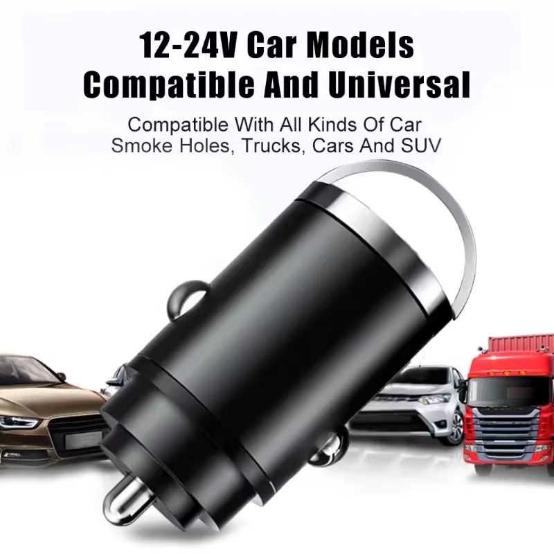 100W USB Auto Ladegerät mit Dual Ports und QC 3.0 sowie USB-C in Schwarz für iPhone, Samsung, Huawei und OnePlus - Bild 6