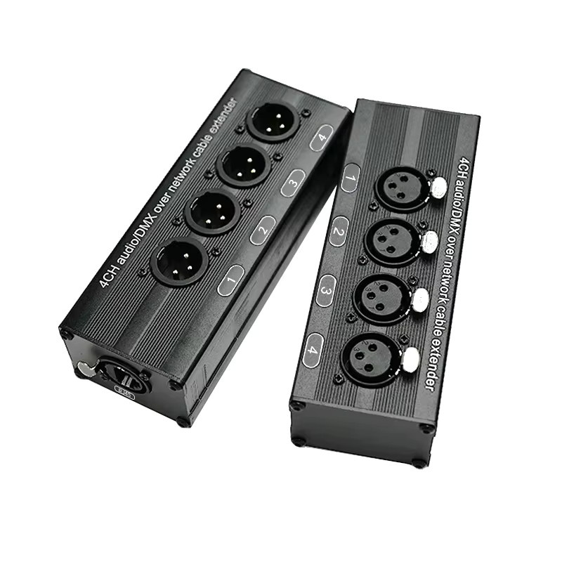 TITAK 1 Paar 4-Kanal 3-Pin XLR Audio und DMX Netzwerk Signal Verlängerer Stecker und Buchse in Schwarz - Bild 5