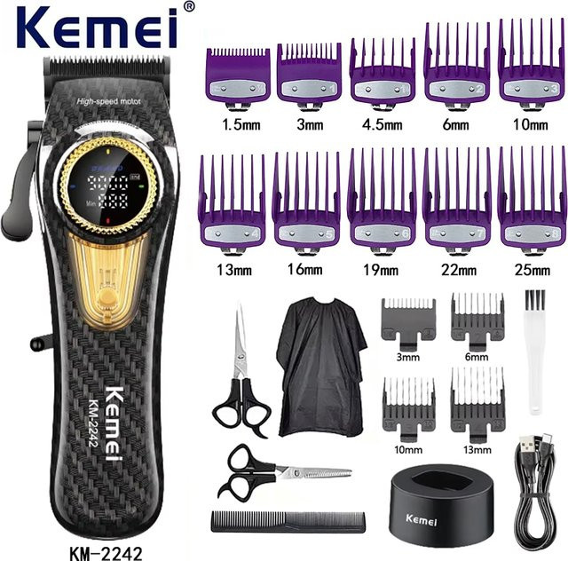 Kemei Haarschneider KM-2242, Schwarz, Herren - Bild 1